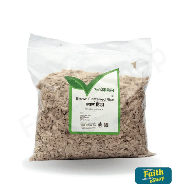 লাল চিড়া ৫০০ গ্রাম (Brown Flattened Rice) 500gm