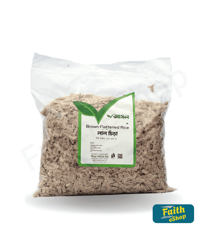 লাল চিড়া (Brown Flattened Rice 500 gm) Faith_eShop লাল চিড়া ৫০০ গ্রাম (Brown Flattened Rice) 500gm - Image 1