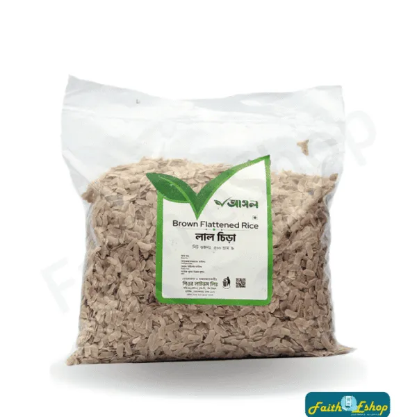 লাল চিড়া ৫০০ গ্রাম (Brown Flattened Rice) 500gm